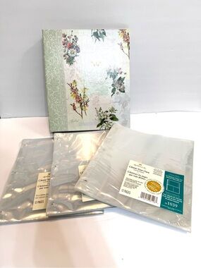 Vintage Hallmark Photo Album Botanical Collage Binder Style W/36Album Pages